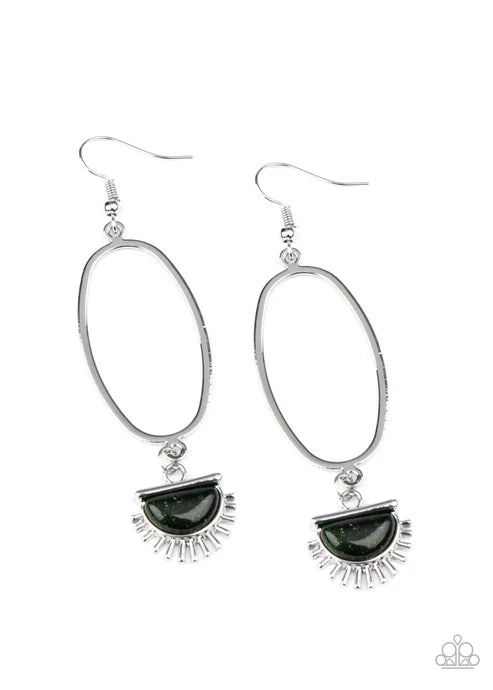 Paparazzi ♥ SOL Purpose - Green ♥ Earrings