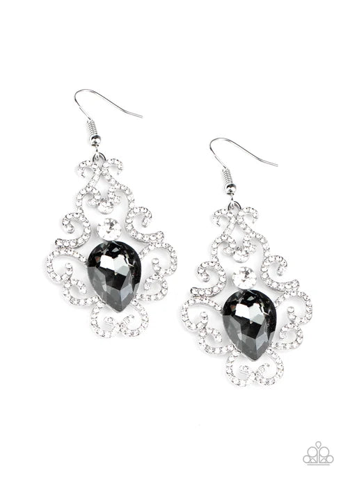 Paparazzi ♥ Happily Ever AFTERGLOW - Silver ♥ Earrings