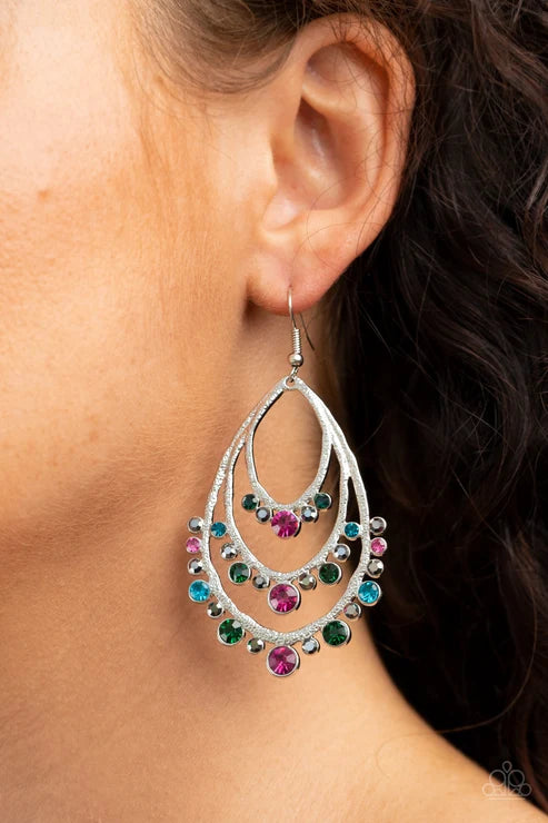 Paparazzi ♥ Break Out In TIERS - Multi ♥ Earrings