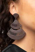Paparazzi ♥ Oriental Oasis - Brown ♥ Post Earrings