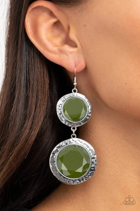 Paparazzi ♥ Thrift Shop Stop - Green ♥ Earrings