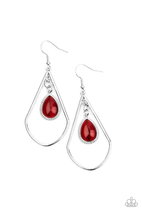Paparazzi ♥ Ethereal Elegance - Red ♥ Earrings