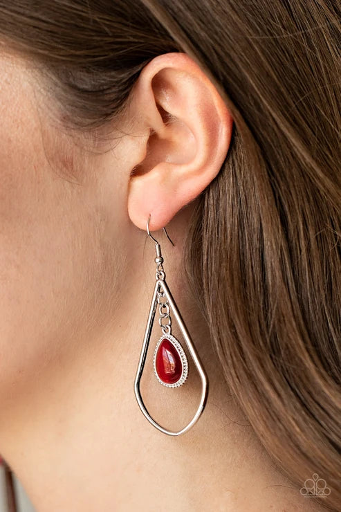 Paparazzi ♥ Ethereal Elegance - Red ♥ Earrings