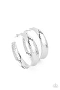 Paparazzi ♥ Fearlessly Flared - Silver ♥ Earrings