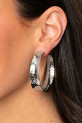 Paparazzi ♥ Fearlessly Flared - Silver ♥ Earrings