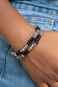 Paparazzi ♥ Delightfully Dainty - Black ♥ Bracelet
