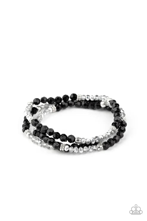 Paparazzi ♥ How Does Your Garden GLOW - Black ♥ Bracelet