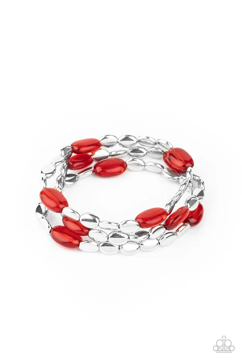 Paparazzi ♥ Sorry to Burst Your BAUBLE - Red ♥ Bracelet