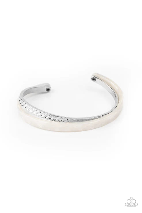 Paparazzi ♥ HAUTE On The Trail - White ♥ Bracelet