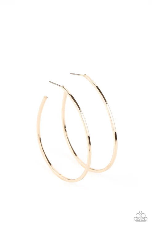 Paparazzi ♥ Cool Curves - Gold ♥ Earrings