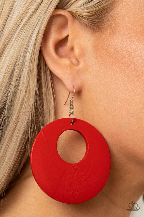Paparazzi ♥ Island Hop - Red ♥ Earrings