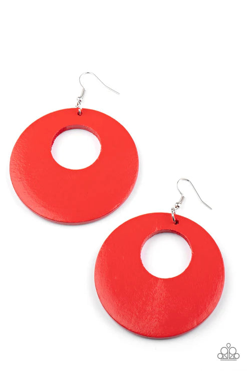 Paparazzi ♥ Island Hop - Red ♥ Earrings