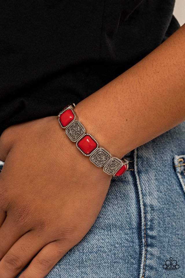 Paparazzi ♥ Trendy Tease - Red ♥ Bracelet