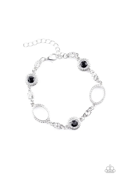 Paparazzi ♥ Wedding Day Demure - Black ♥ Bracelet