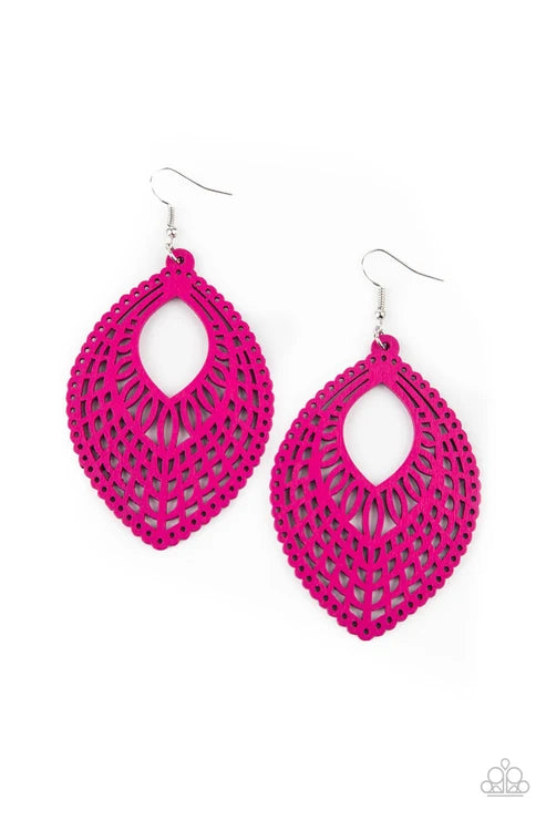 Paparazzi ♥ One Beach At A Time - Pink ♥ Earrings