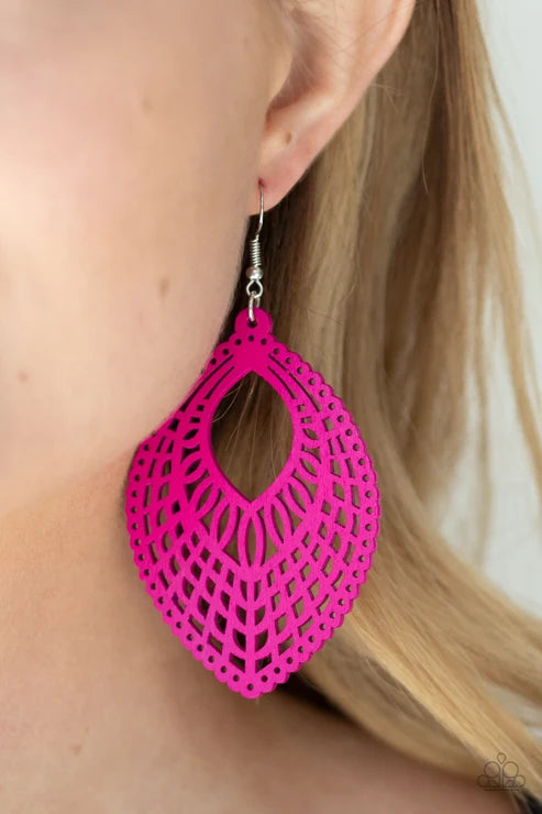Paparazzi ♥ One Beach At A Time - Pink ♥ Earrings