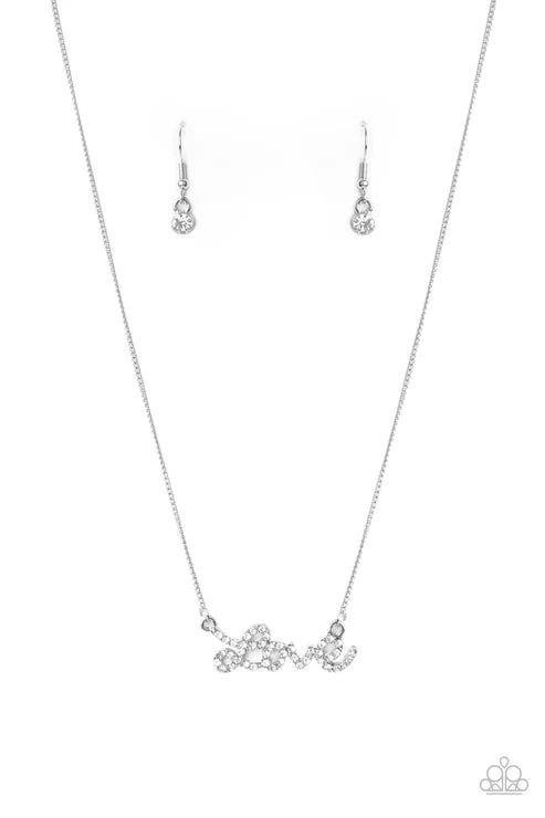 Paparazzi ♥ Head Over Heels In Love - White ♥ Necklace