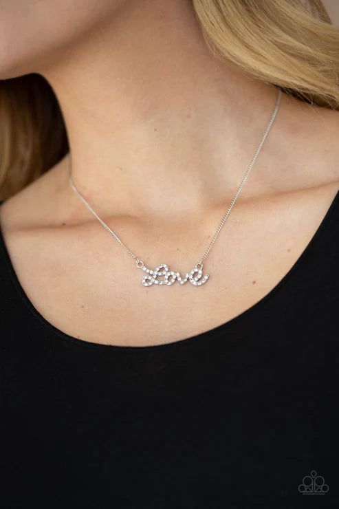 Paparazzi ♥ Head Over Heels In Love - White ♥ Necklace