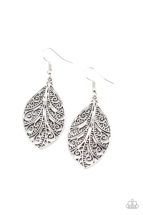 Paparazzi ♥ One VINE Day - Silver ♥ Earrings
