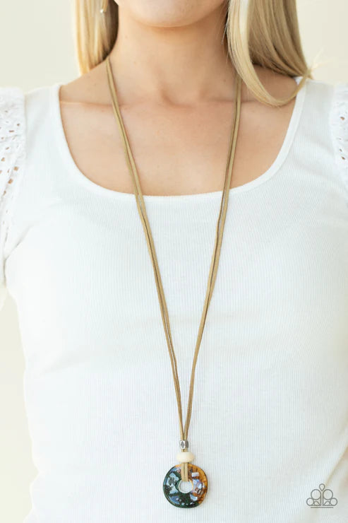 Paparazzi ♥ Primal Paradise - Brown ♥ Necklace