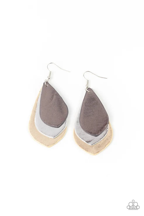 Paparazzi ♥ GLISTEN Up! - Silver ♥ Earrings