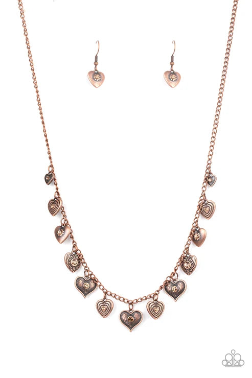 Paparazzi ♥ Lovely Lockets - Copper ♥ Necklace