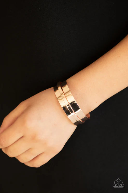 Paparazzi ♥ A HAUTE Number - Rose Gold ♥ Bracelet