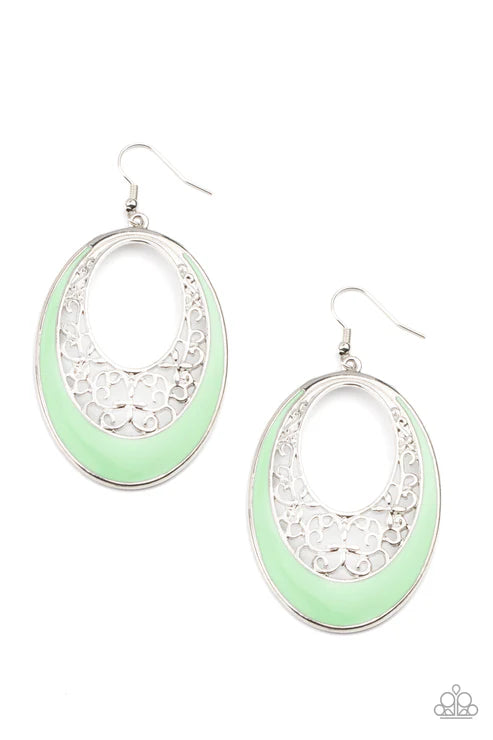 Paparazzi ♥ Orchard Bliss - Green ♥ Earrings