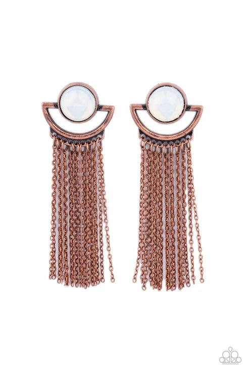 Paparazzi ♥ Opal Oracle - Copper ♥ Post Earrings
