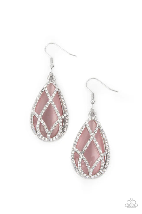 Paparazzi ♥ Crawling With Couture - Pink ♥ Earrings