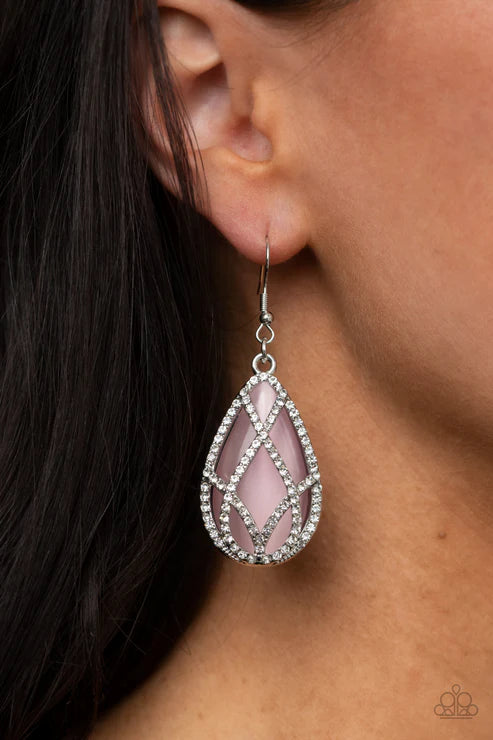Paparazzi ♥ Crawling With Couture - Pink ♥ Earrings