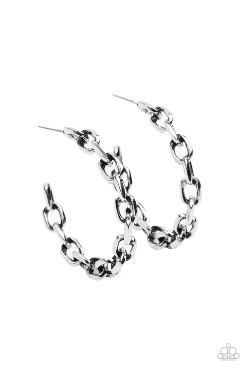 Paparazzi ♥ Stronger Together - Silver ♥ Earrings