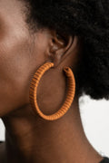 Paparazzi ♥ Suede Parade - Brown ♥ Earrings