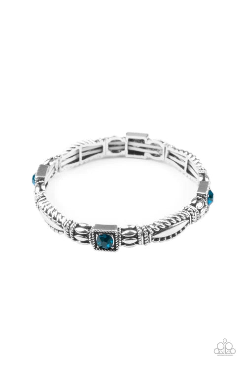 Paparazzi ♥ Get This GLOW On The Road - Blue ♥ Bracelet