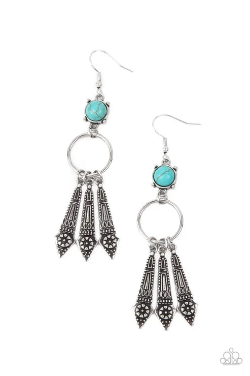 Paparazzi ♥ Prana Paradise - Blue ♥ Earrings