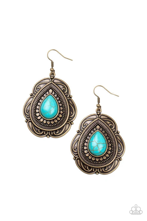 Paparazzi ♥ Southwestern Soul - Brass ♥ Earrings