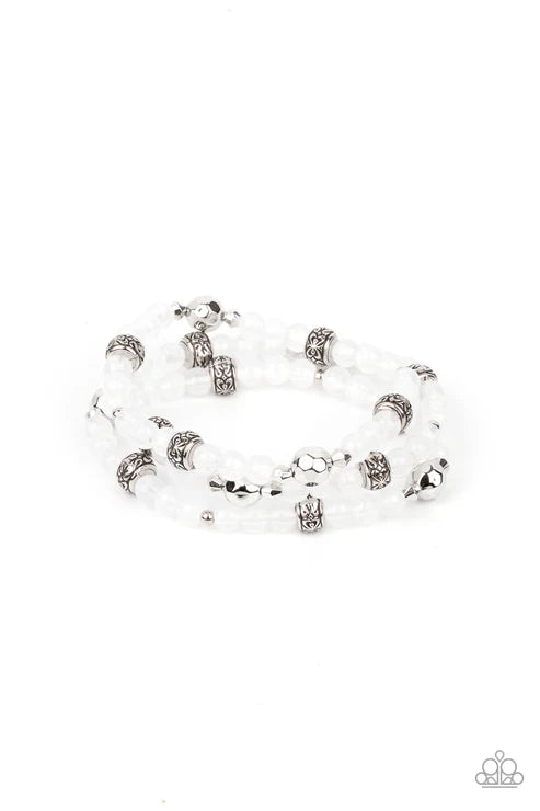 Paparazzi ♥ Here to STAYCATION - White ♥ Bracelet