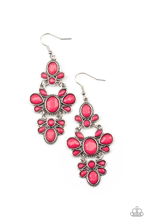 Paparazzi ♥ VACAY The Premises - Pink ♥ Earrings