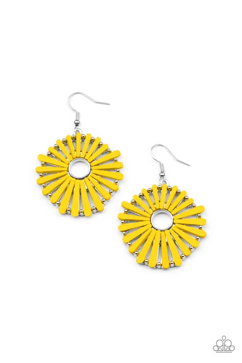 Paparazzi ♥ SPOKE Too Soon - Yellow ♥ Earrings