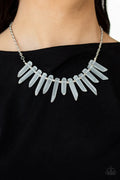 Paparazzi ♥ Ice Age Intensity - White ♥ Necklace