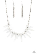 Paparazzi ♥ Ice Age Intensity - White ♥ Necklace