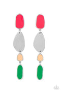 Paparazzi ♥ Deco By Design - Multi ♥ Post Earrings