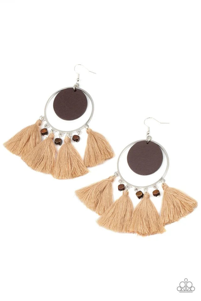 Paparazzi ♥ Yacht Bait - Brown ♥ Earrings