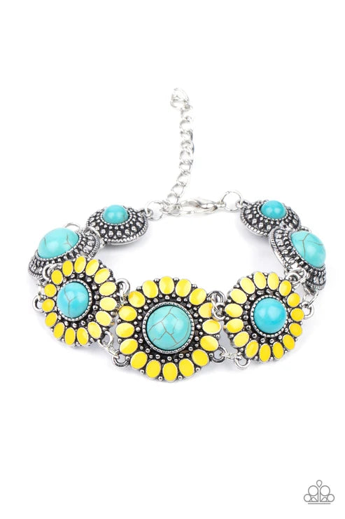 Paparazzi ♥ Bodaciously Badlands - Yellow ♥ Bracelet