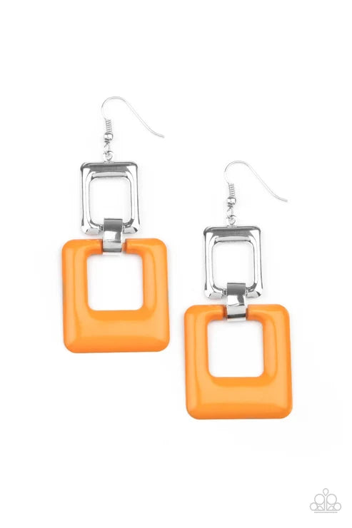 Paparazzi ♥ Twice As Nice - Orange ♥ Earrings