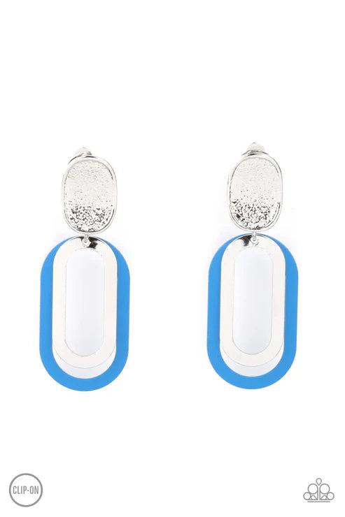 Paparazzi ♥ Melrose Mystery - Blue ♥ Clip-On