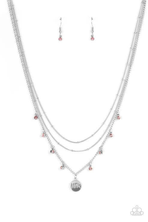 Paparazzi ♥ Ode To Mom - Pink ♥ Necklace