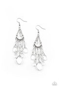 Paparazzi ♥ Paid Vacation - White ♥ Earrings