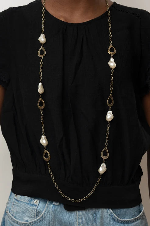 Paparazzi ♥ Rustic Refinery - Brass ♥ Necklace