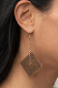 Paparazzi ♥ Block Party Posh - Copper ♥ Earrings